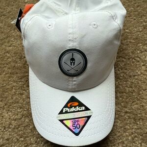 NWT Michigan state spartan white golf is adjustable ball cap pukka